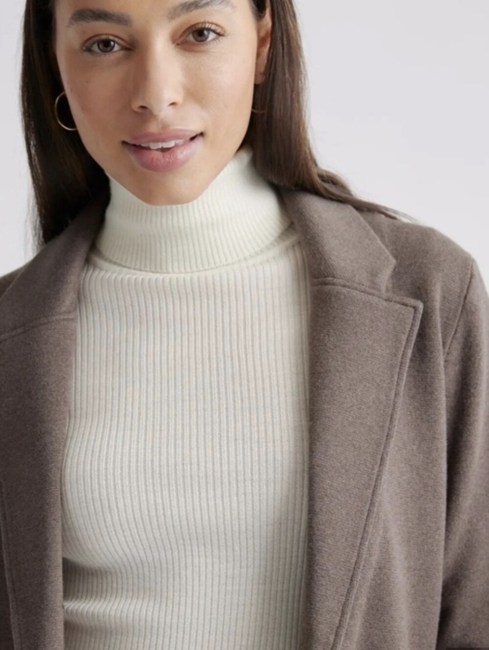 Quince Organic Cotton Open-Front Knit Jacket in Dark Brown Medium - Picture 6 of 10